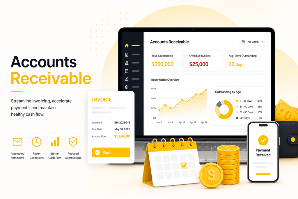 Receiving payment on an outstanding invoice