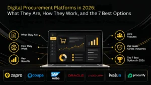 Digital procurement platform connecting sourcing, contracts, suppliers and invoices