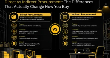 Direct vs indirect procurement compared with raw materials and office supplies