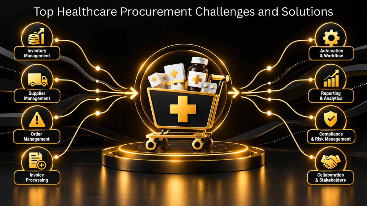 Healthcare procurement challenges such as stockouts and rising costs with solutions