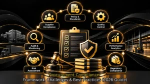 Procurement compliance framework with policy checks and an audit trail