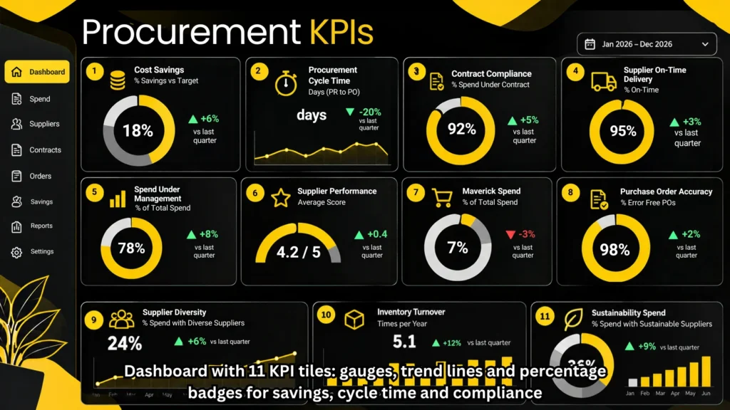 procurement kpi dashboard