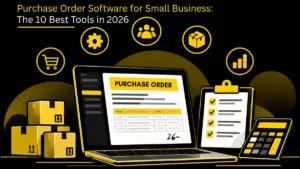 Purchase order software for small business shown on a simple PO dashboard